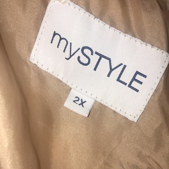 Tan ‘Sherpa’ light fall jacket size 2X - Picture 2 of 4